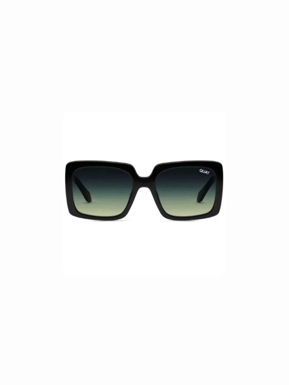 QUAY Women's TOTAL VIBE QW-001060 Black Frame/Smoke Green Lenses Sunglasses - Picture 1 of 3